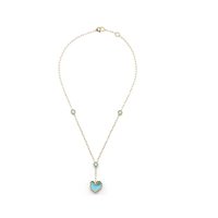 Necklace Chantecler Woman Anima 70 in Yellow Gold Turchese 37081 - 37081